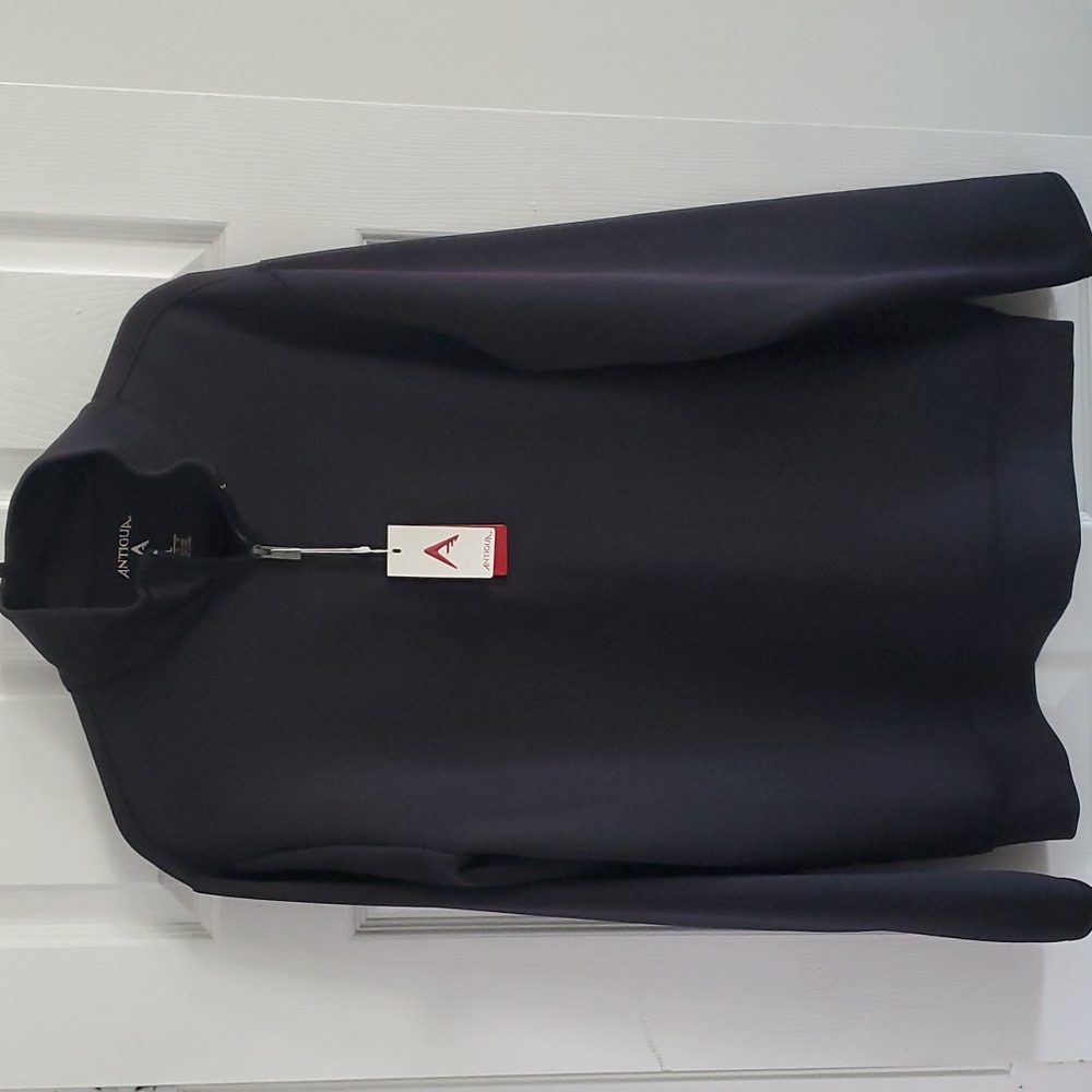 NWT (L) Antigua black golf sweater